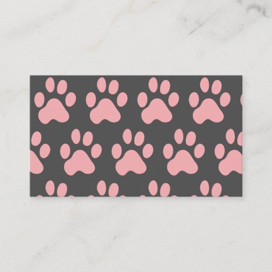 Carte De Visite Motif rose chien Paw (Devant)