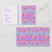 Carte De Visite Motif rose d'Axolotl albinos (Devant / Derrière)