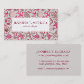 Carte De Visite Motif rose de mer (Devant / Derrière)