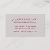 Carte De Visite Motif rose de mer (Dos)