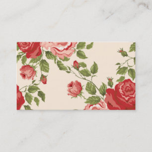 Carte De Visite Motif rose élégant vintage chic minable de roses