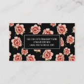 Carte De Visite Motif rose | fleuriste (Dos)