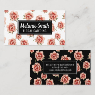 Carte De Visite Motif rose fleuriste