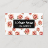 Carte De Visite Motif rose | fleuriste (Devant)