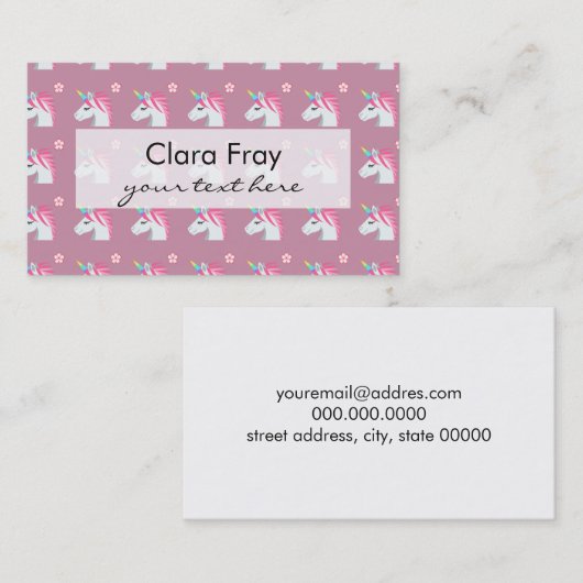 Carte De Visite Motif rose Girly mignon d'Emoji de fleur de (Devant / Derrière)