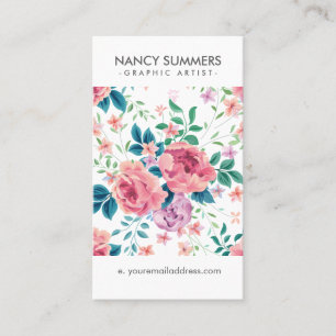 Carte De Visite Motif rose roses