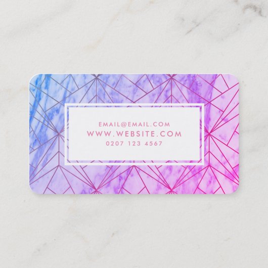 Carte De Visite Motif rose violet Ombre maquillage Artiste (Dos)