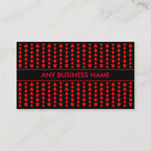 CARTE DE VISITE MOTIF ROUGE DE CONCEPTEUR DE COEURS