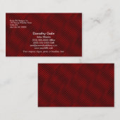 Carte De Visite Motif rouge et noir rouge (Devant / Derrière)