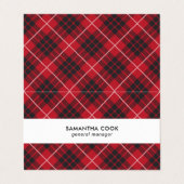 Carte De Visite Motif rouge noir et blanc (Extérieur déplié)