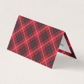 Carte De Visite Motif rouge noir et blanc (Dos)