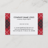 Carte De Visite Motif rouge noir et blanc (Dos)