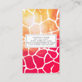 Carte De Visite Motif rouge orange chic (Dos)