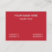 Carte De Visite Motif rouge vert Chevron (Dos)