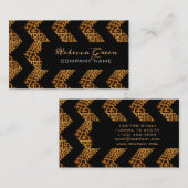 Carte De Visite motif Safari empreinte de léopard de mode (Devant / Derrière)