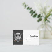 Carte De Visite Motif sage mignon de henné de griffonnage de (Debout devant)