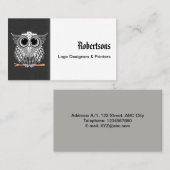 Carte De Visite Motif sage mignon de henné de griffonnage de (Devant / Derrière)