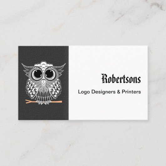 Carte De Visite Motif sage mignon de henné de griffonnage de (Devant)