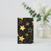 Carte De Visite Motif sans couture avec étoiles d'or (Debout devant)