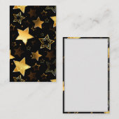 Carte De Visite Motif sans couture avec étoiles d'or (Devant / Derrière)