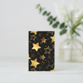 Carte De Visite Motif sans couture avec étoiles d'or (Debout devant)