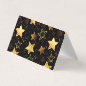 Carte De Visite Motif sans couture avec étoiles d'or (Dos)