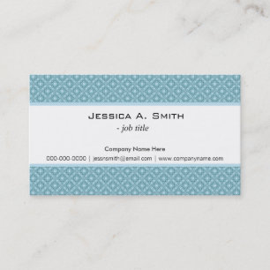 Carte De Visite Motif sans couture bleu classique et élégant