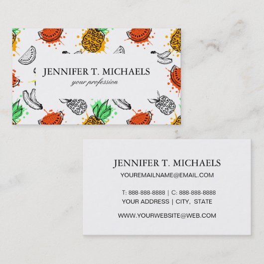 Carte De Visite Motif sans couture Vector Graphic (Devant / Derrière)