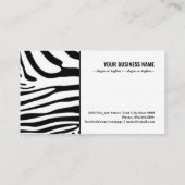 Carte De Visite motif sans soudure à rayures zébrées (Dos)