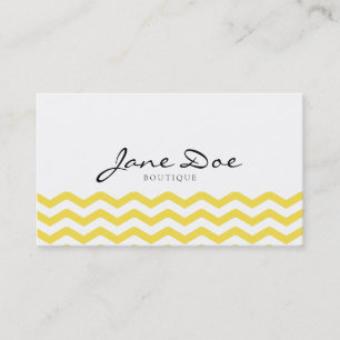 Carte De Visite Motif serré jaune de Chevron