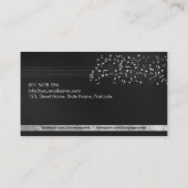 Carte De Visite Motif Silver Music Notes (Dos)