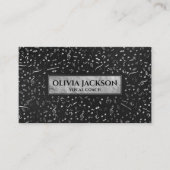 Carte De Visite Motif Silver Music Notes (Devant)