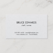 Carte De Visite Motif Silverware 2 / Linen (Dos)