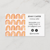Carte De Visite Motif simple rose orange arc-en-ciel (Dos)