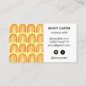 Carte De Visite Motif simple rose orange arc-en-ciel jaune (Dos)