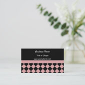 Carte De Visite Motif Soft Pink et Black Diamond (Debout devant)
