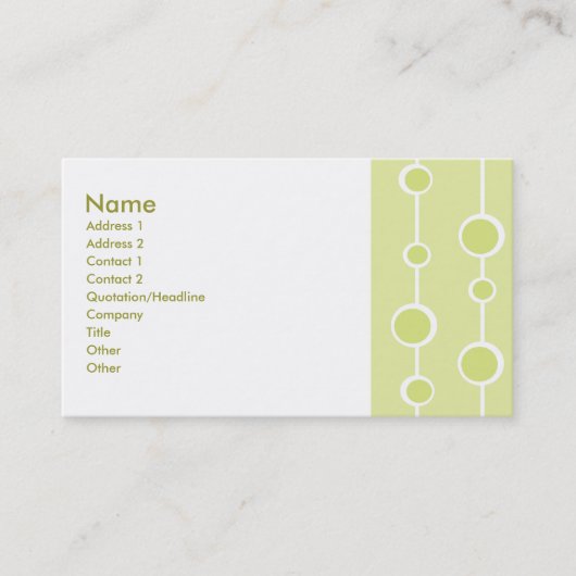 Carte De Visite Motif soigné (Devant)