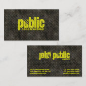 Carte De Visite Motif soudeur de construction métallique (Devant / Derrière)