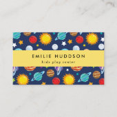 Carte De Visite Motif spatial, Centre de jeux pour enfants, Centre (Devant)