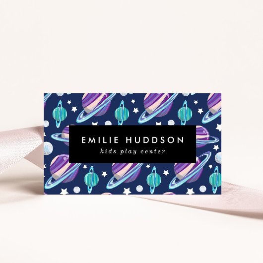 Carte De Visite Motif spatial, Centre de jeux pour enfants, Centre