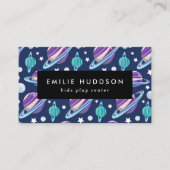 Carte De Visite Motif spatial, Centre de jeux pour enfants, Centre (Devant)
