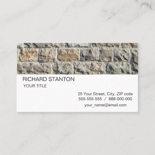Carte De Visite Motif Stony (Devant)