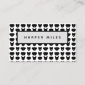 Carte de visite motif symétrique du logo chien (Devant)