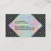 Carte de visite Motif symétrique Holographique mod (Dos)