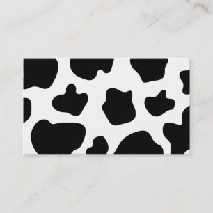 Carte de visite motif taches de vache impression