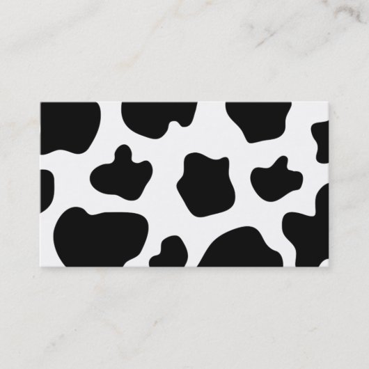 Carte de visite motif taches de vache | impression (Devant)