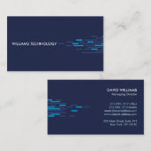 Carte De Visite Motif technique en bleu (Devant / Derrière)
