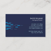 Carte De Visite Motif technique en bleu (Dos)