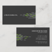 Carte De Visite Motif technique en gris (Devant / Derrière)