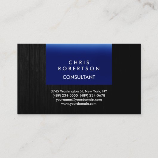 Carte de visite Motif tendance Blue Grey (Devant)